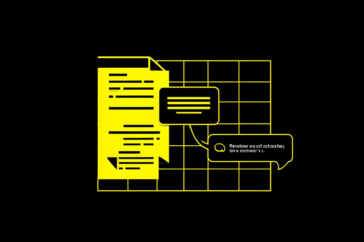 Illustration: documents feeding a vector database and a chat answer