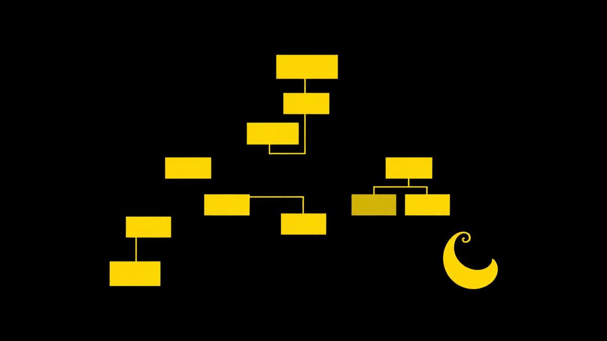 Illustration: structured data blocks connected by lines